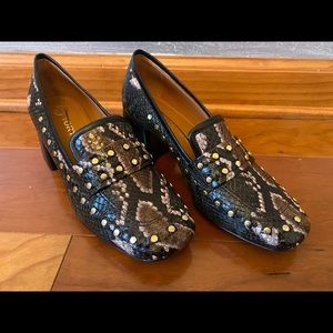 Tory Burch Snakeskin Womens shoes loafer Size 5.5 New!